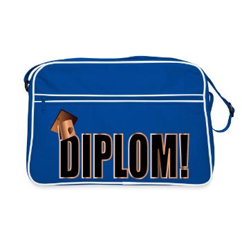 Universität Abschluss Diplom DOKTORHUT - Retro Tasche - Blau/Weiß - Vorne