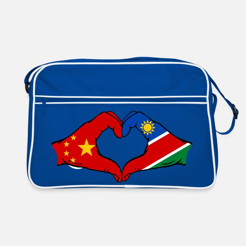 China Namibia Flagge Hände Herzform Retro Tasche