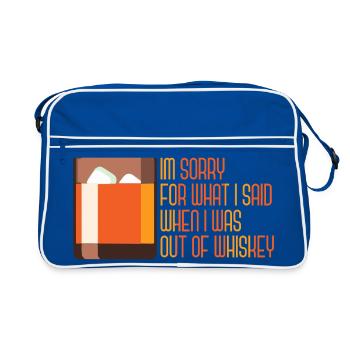 Whiskey Saying Whiskey Drinker Whiskey Lovers - Retro Bag - blue/white - Front