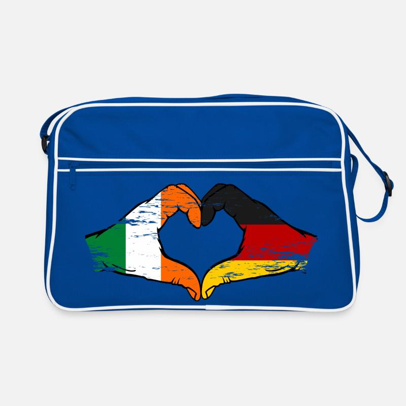 Ireland Germany Flag Hands Heart Shape Retro Bag