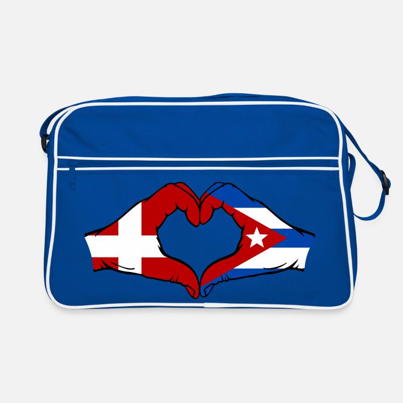 Danemark, Drapeau de Cuba, mains de cœur Sac Retro