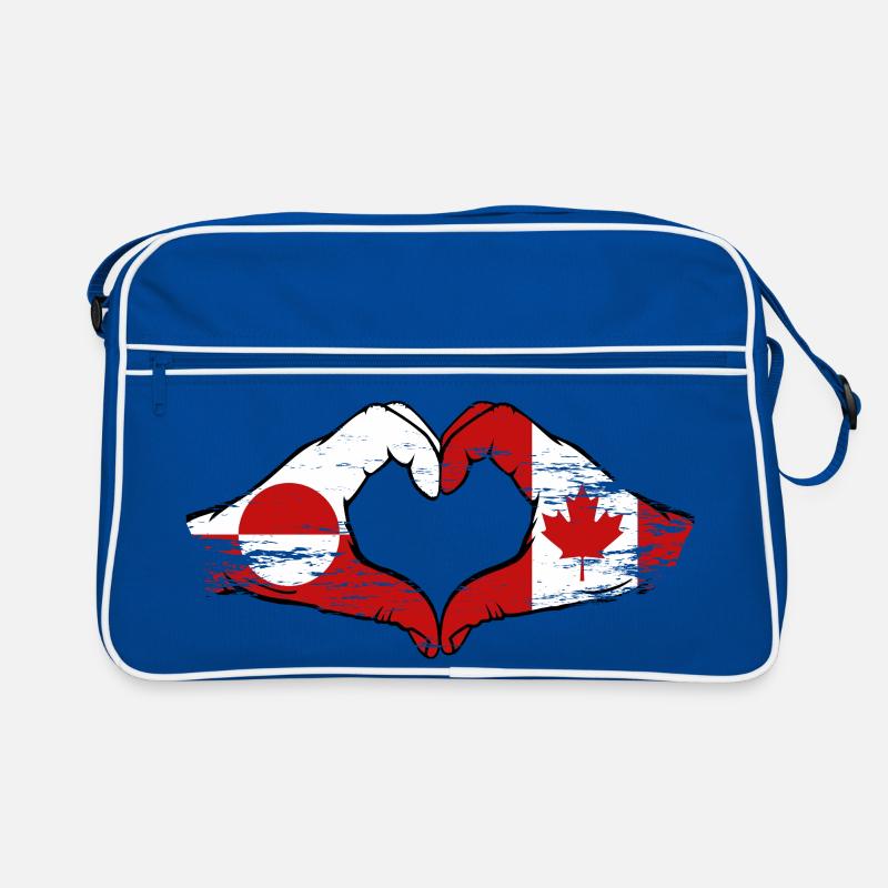 Mains du drapeau du Groenland, Canada, forme de cœur utilisée Sac Retro
