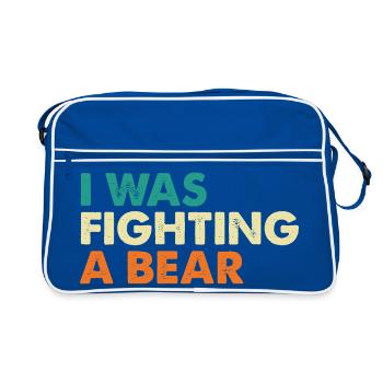 Je me battais contre une récupération après une opération d’ours - Sac Retro - bleu/blanc - Devant