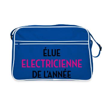 Élue Électricienne de l'Année : La Reine des Watts - Sac Retro - bleu/blanc - Devant