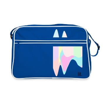 lit. motive colorful - Retro Bag - blue/white - Front