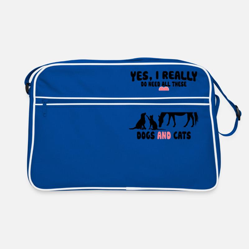 Chevaux Chiens et chats Sac Retro