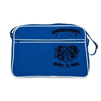 Barbarian in RPG Ready To Rage - Retro Bag - blue/white - Front