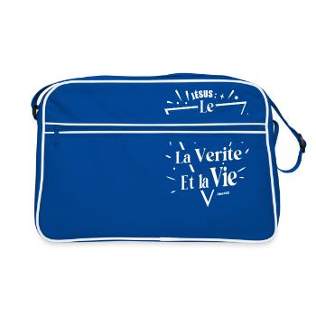 Je suis le chemin, la verite et la vie - Sac Retro - bleu/blanc - Devant