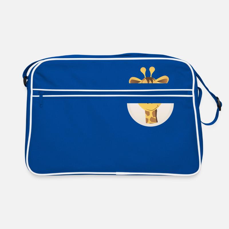 girafe - Sac Retro - bleu/blanc