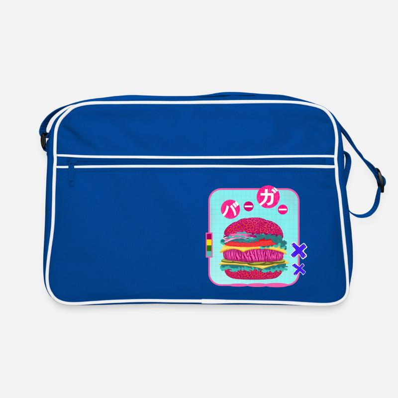 Burger im Retro Japan Stil Retro Tasche