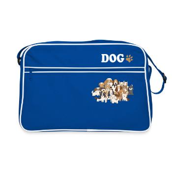Dog Lovers Dog lovers - Retro Bag - blue/white - Front