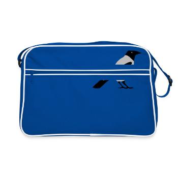 b i r d78 - Sac Retro - bleu/blanc - Devant