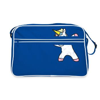 Unicorn: Dancing Queen la licorne danse - Sac Retro - bleu/blanc - Devant