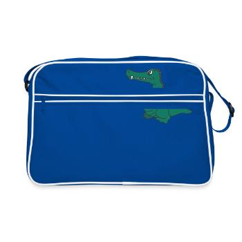 Kroko 28 - Retro Bag - blue/white - Front