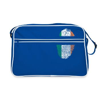 fingerprint i love Irland ireland - Retro Tasche - Blau/Weiß - Vorne