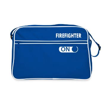 MODE ON FIREFIGHTER - Retro Tasche - Blau/Weiß - Vorne