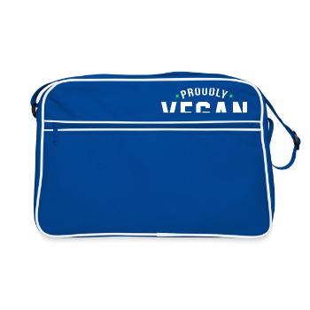 fierté végétalien depuis 2011 végétalien fier - Sac Retro - bleu/blanc - Devant