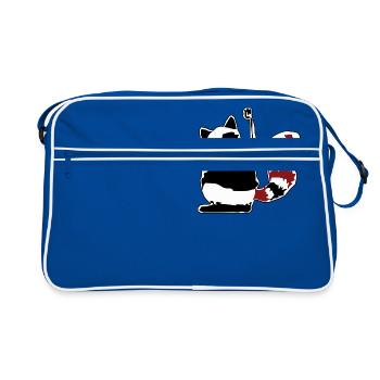 raton laveur waschbaer baer Baby12 - Sac Retro - bleu/blanc - Devant