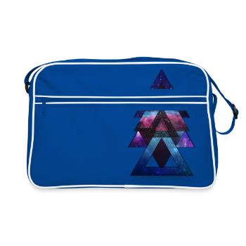 Dreicke Universum - Retro Tasche - Blau/Weiß - Vorne