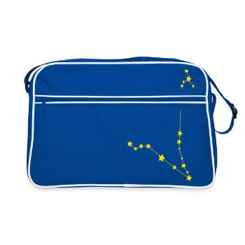 Signes du zodiaque poisson - Sac Retro - bleu/blanc - Devant