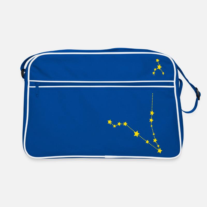Sternzeichen Fisch - Retro Tasche - Blau/Weiß
