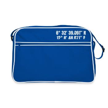 Geocacher Globetrotter Voyage dans le monde - Sac Retro - bleu/blanc - Devant