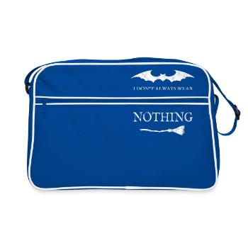 Je porte le noir ou rien. Nu. - Sac Retro - bleu/blanc - Devant