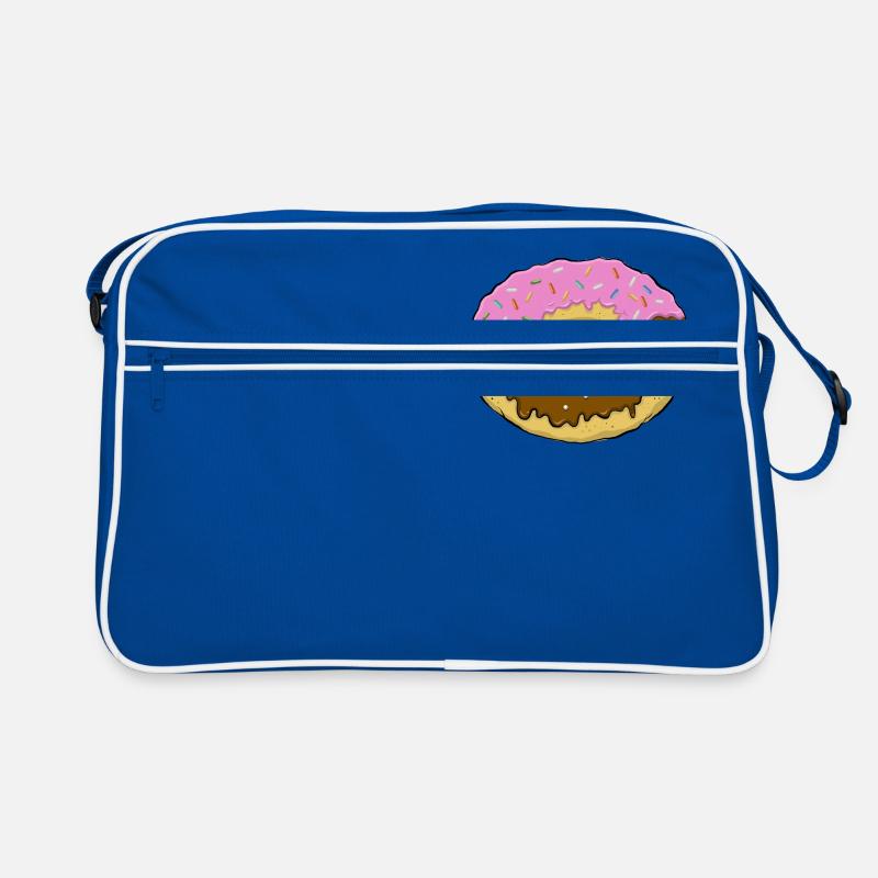 Donut - Retro Tasche - Blau/Weiß