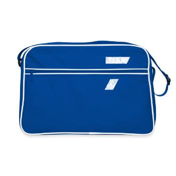 Number 7, number 7, 7, seven, number seven, seven, - Retro Bag - blue/white - Front