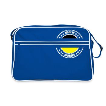 BAMBERG - Retro Tasche - Blau/Weiß - Vorne