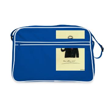 Stop making sense! - Sprüche Leben - Retro Tasche - Blau/Weiß - Vorne