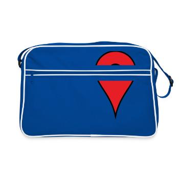 Funny Location Maps - Sac Retro - bleu/blanc - Devant