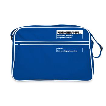 Physio Definition - Retro Tasche - Blau/Weiß - Vorne