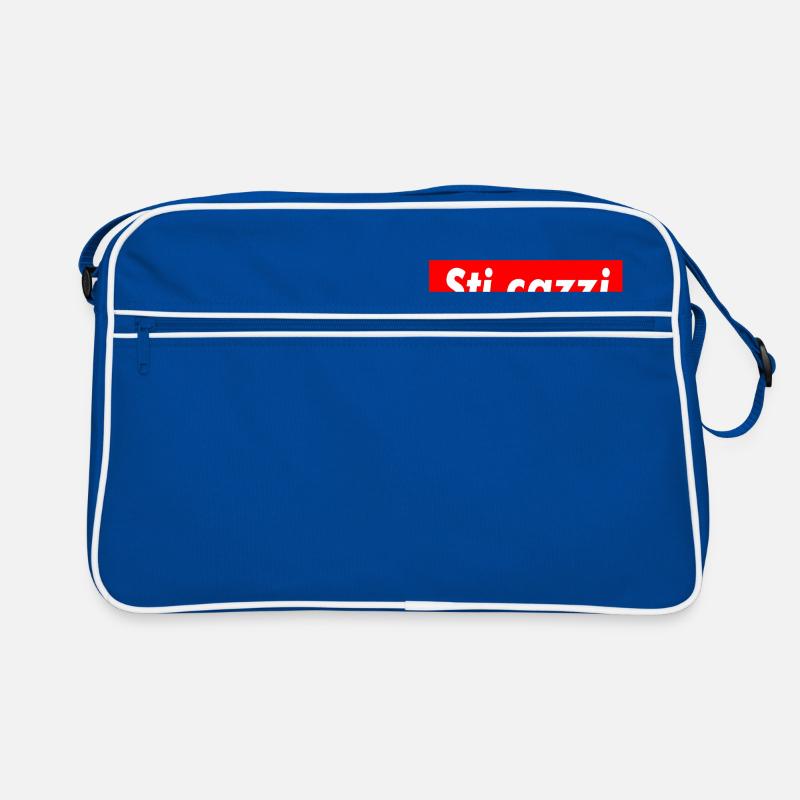 sti cazzi - Retro Tasche - Blau/Weiß