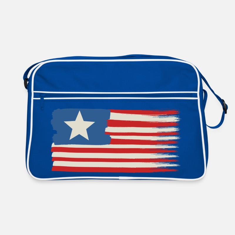 Une étoile Drapeau des États-Unis - Sac Retro - bleu/blanc