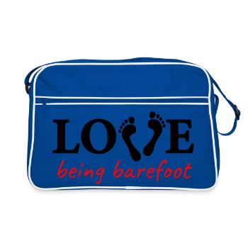 l’amour d’être pieds nus Version 2 - l’amour d’être pieds nus - Sac Retro - bleu/blanc - Devant