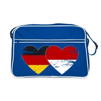 Germany Monaco Flag Heart - Retro Bag - blue/white - Front