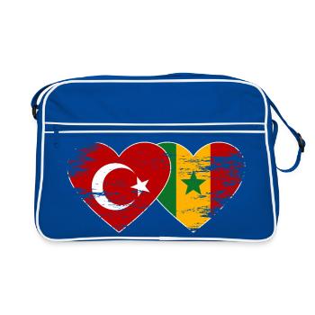 Türkei_Senegal_Flagge_Herz_used - Sac Retro - bleu/blanc - Devant