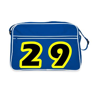 29 Symbole numérique - Sac Retro - bleu/blanc - Devant