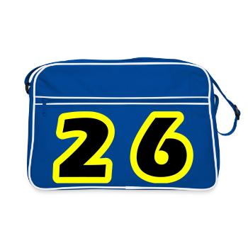 26 Number symbol - Retro Bag - blue/white - Front