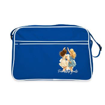Copines dansantes – blondes et brunes - Sac Retro - bleu/blanc - Devant