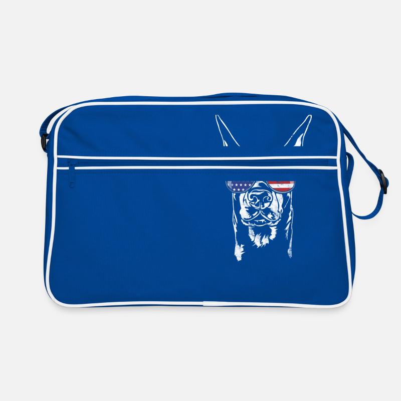 DOBERMANN - DOBERMAN PINSCHER America flag vintag Retro Bag