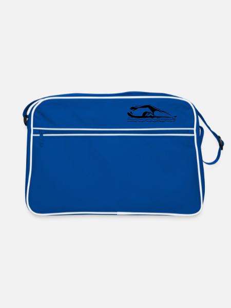 Nager - Sac Retro - bleu/blanc - Devant