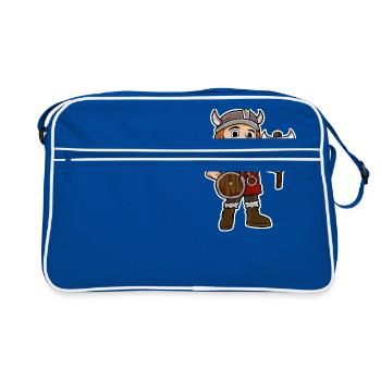 Wikinger - Retro Tasche - Blau/Weiß - Vorne