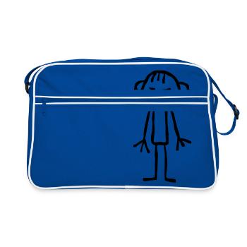 Stick figure enfant dessin - Sac Retro - bleu/blanc - Devant