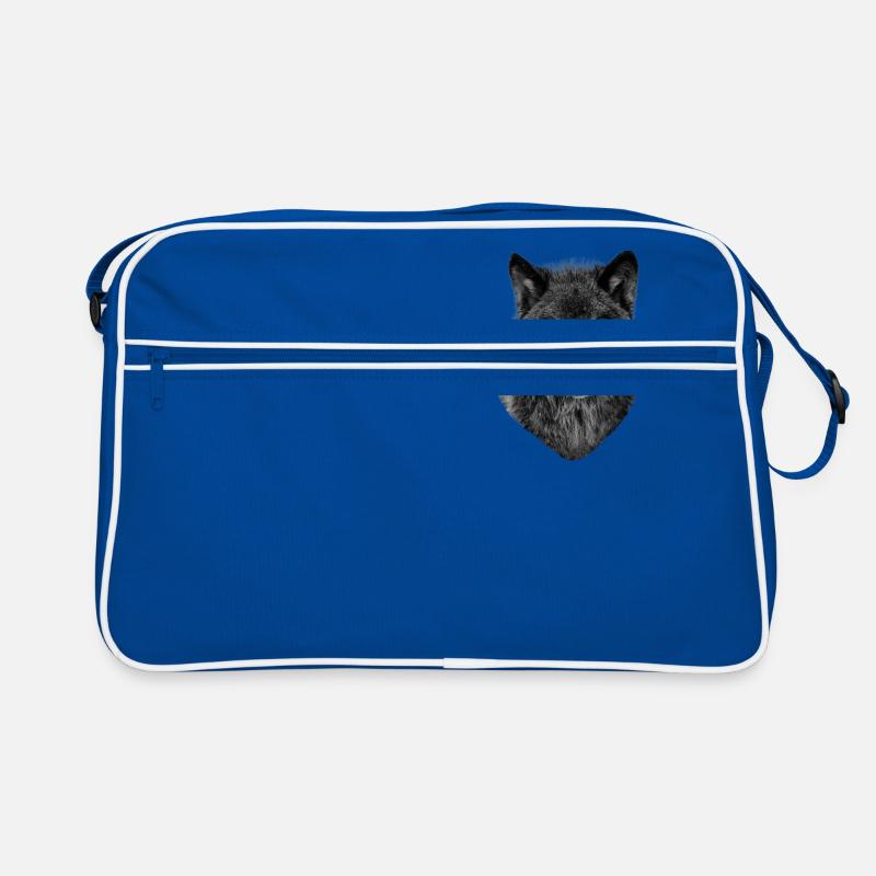 Wütender Wolf Retro Tasche