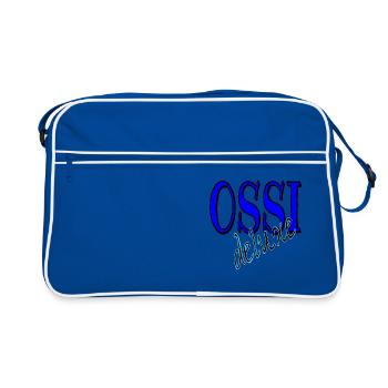 Ossi deluxe - Retro Tasche - Blau/Weiß - Vorne
