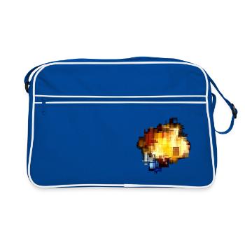 Block - Retro Tasche - Blau/Weiß - Vorne