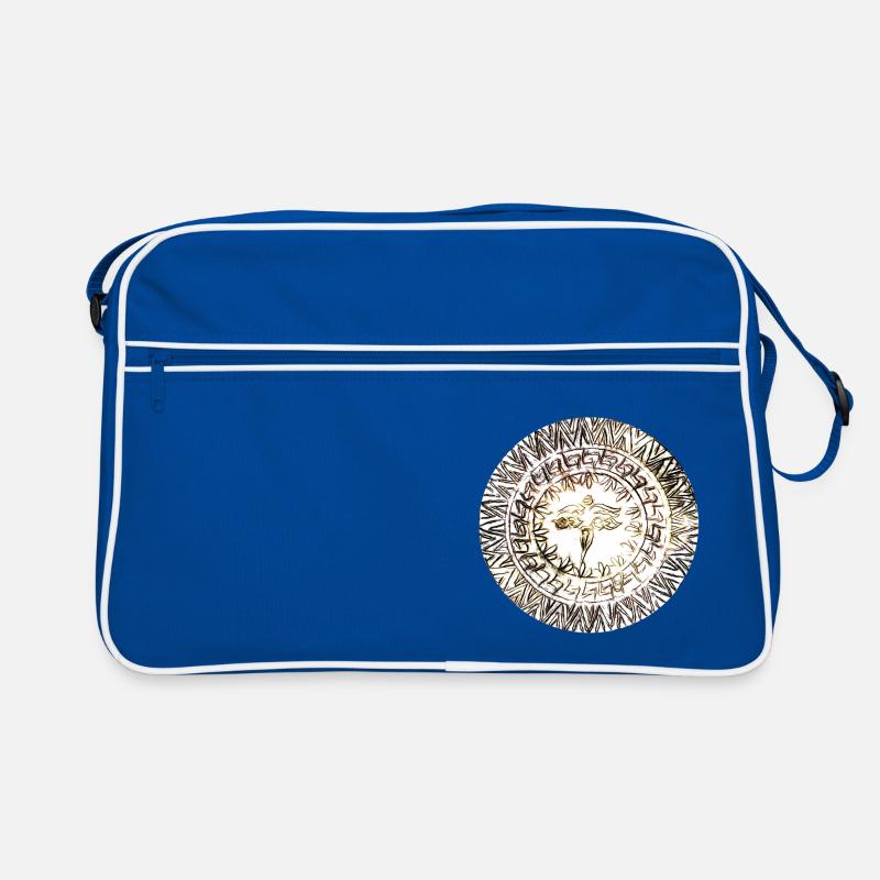 Mandala - Retro Tasche - Blau/Weiß