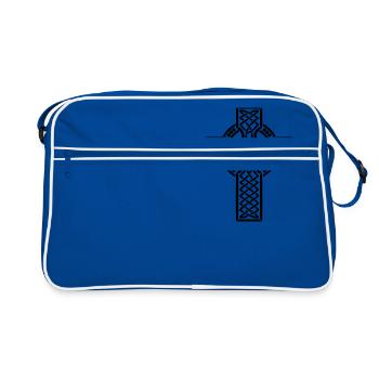 Celtic cross - Retro Bag - blue/white - Front